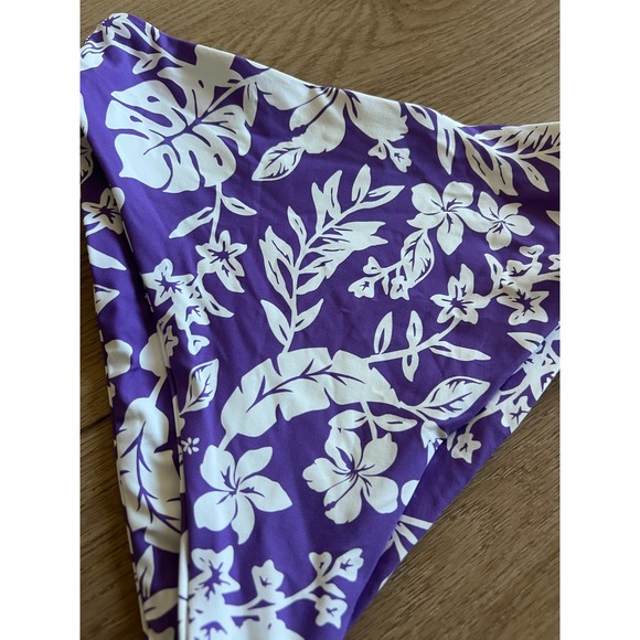 NWT Stone Fox Swim SUMATRA Kauai Bottoms Purple White Floral Bikini Swimsuit XS - Picture 5 of 8